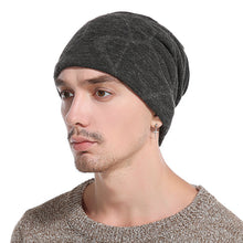 Load image into Gallery viewer, New Winter Fleece Hat Men Cotton Skullies Beanies Cap Fashion Male Knitted Beanie Geometric Print Hats Boys Knit Thick Warm Caps