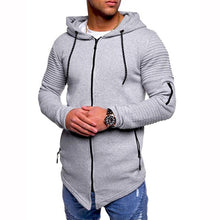 Load image into Gallery viewer, Men Casual Autumn Long Sleeve Slim Zipper Solid Color Hooded Coat Tops Blouse