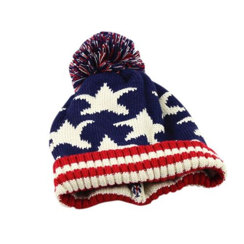 New Unisex Union Jack Flag Bobble Beanie Hat Knitted Bonnet Caps
