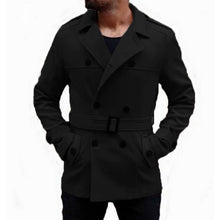 Load image into Gallery viewer, Warm Winter British Outwear Men&#39;s Trench Long Coats Wool Coat Turn-Down Collar Double Breasted Slim Fit Fashion Jackets Male