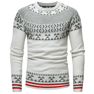 Men Sweater 2018 Fashion Round Neck Pullover Christmas