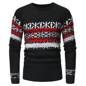 Men Sweater 2018 Fashion Round Neck Pullover Christmas